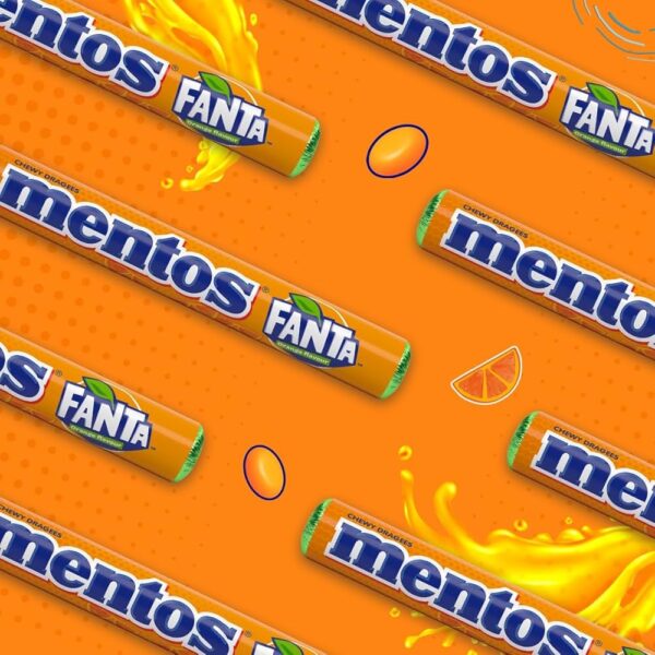 Mentos Chewy Dragees Fanta Orange Flavour 37.5g - Image 3