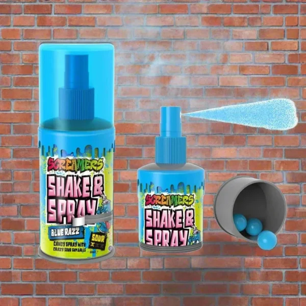 Zed Candy Screamers Blue Raspberry Shake & Spray 60ml - Image 2