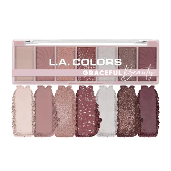L.A. Colors All-In-One Compact, Buttery 7 Color Eyeshadow Palette, Graceful - Image 4
