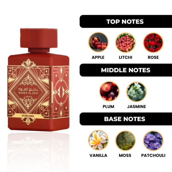 Bade'e al Oud Sublime EDP-100ml (3.4oz) by Lattafa - Image 2