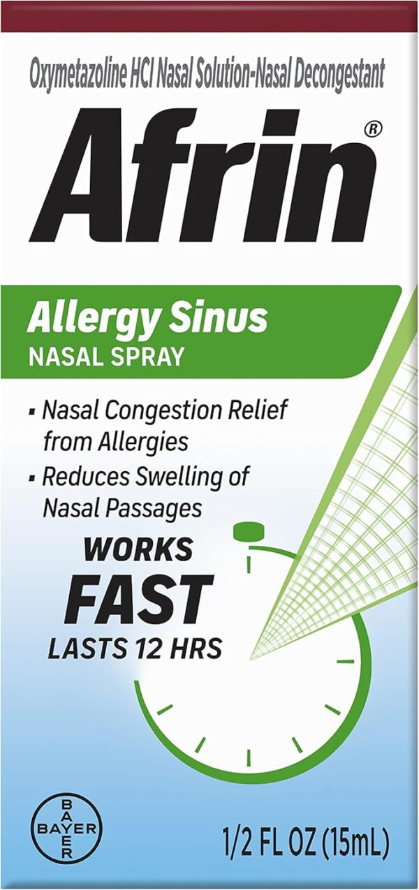 Afrin Allergy Sinus Nasal Spray, 15ml - Image 2