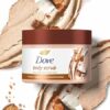 Dove Scrub Brown Sugar & Coconut Butter For Silky Smooth Skin Body Scrub Exfoliates & Restores Skin's Natural Nutrients 10.5 oz/298g
